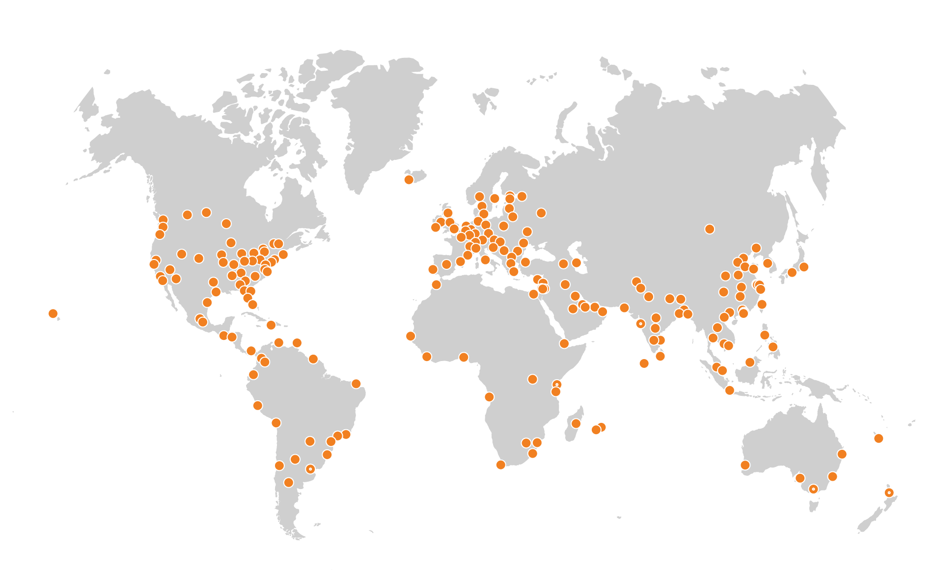 Cloudflare global network map